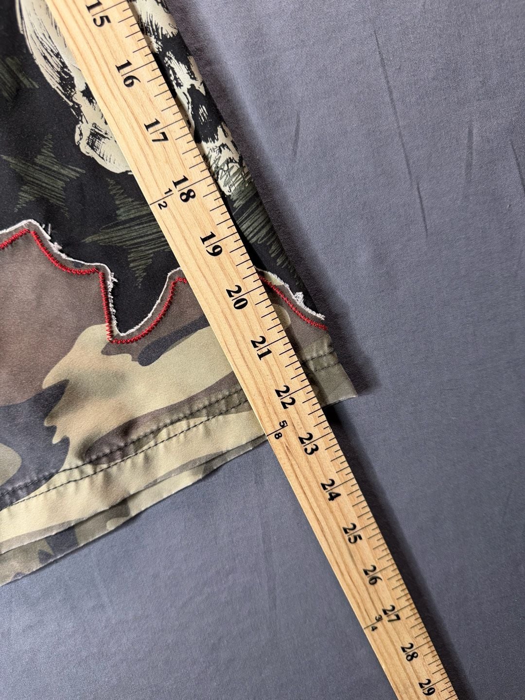 Vintage Y2K Point Zero Board Shorts XL Green Camo Skull Swim Trunks Surf 7