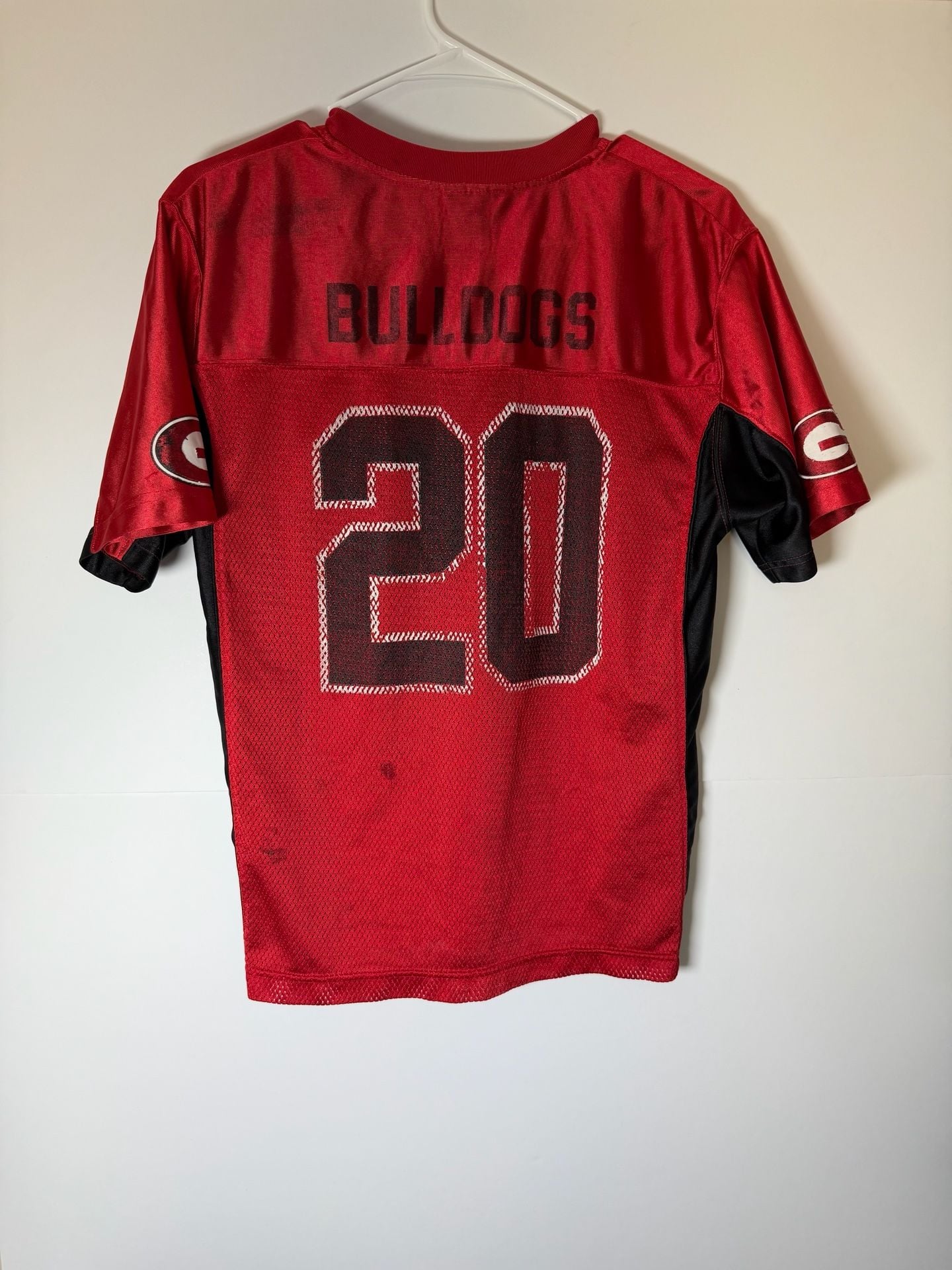 Vintage Starter Georgia Bulldogs #20 Football Jersey Youth 16/18 Red Black 2