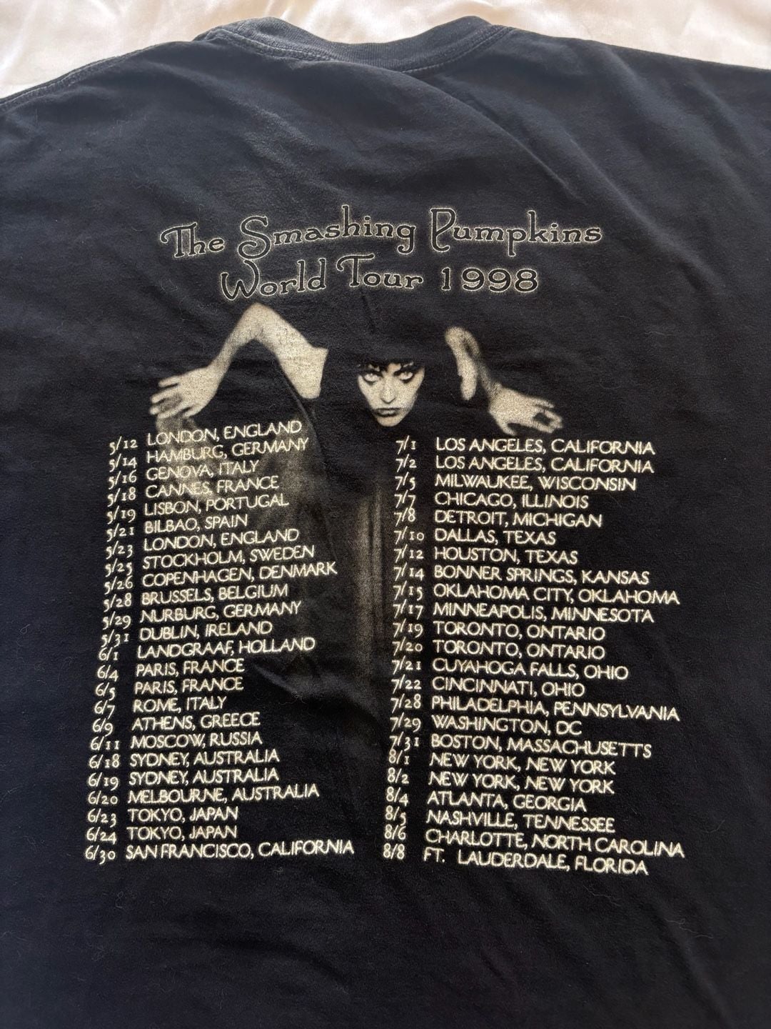 Vintage Giant Smashing Pumpkins Adore 1998 World Tour T-Shirt Size XL 5