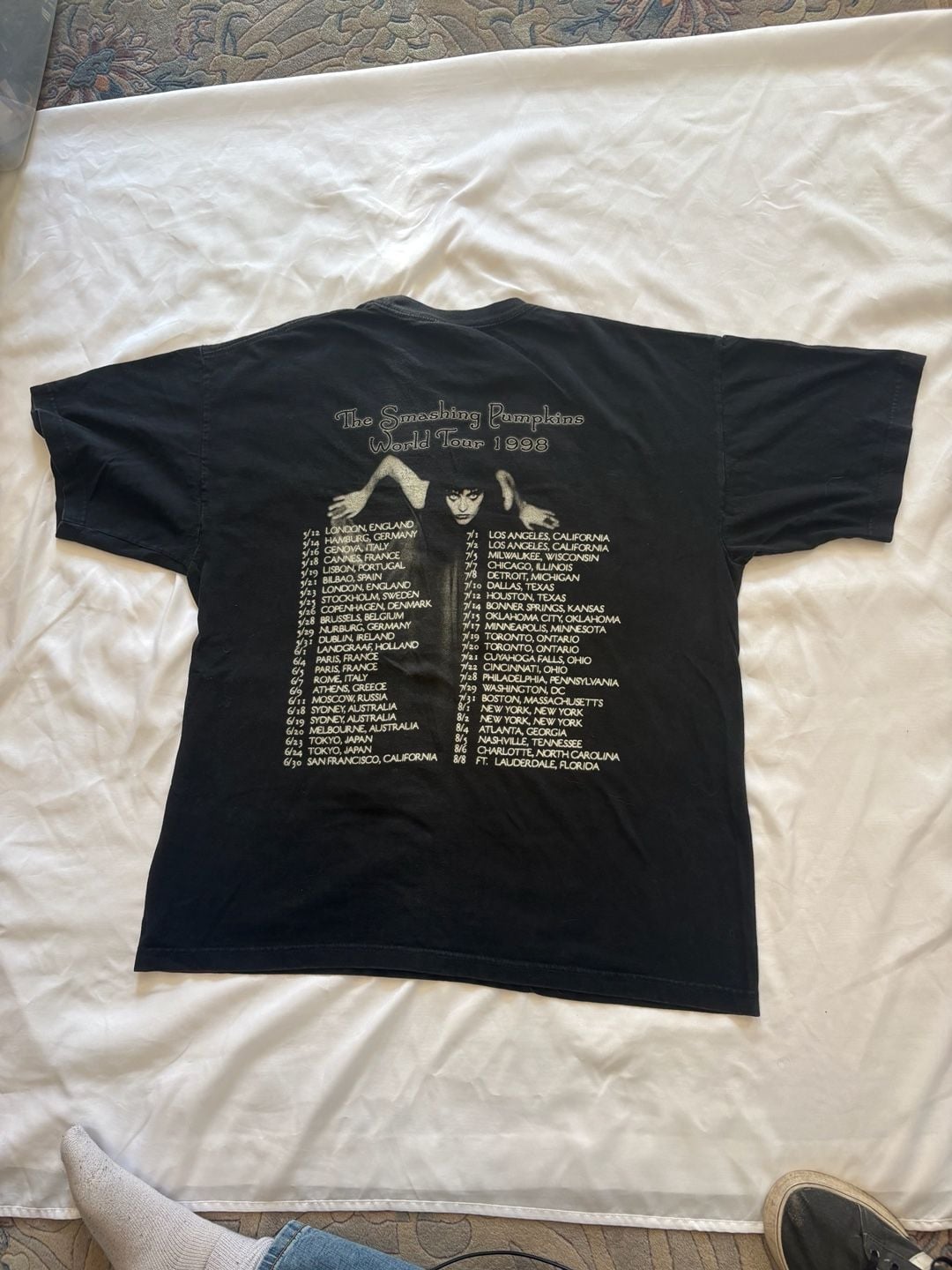 Vintage Giant Smashing Pumpkins Adore 1998 World Tour T-Shirt Size XL 6