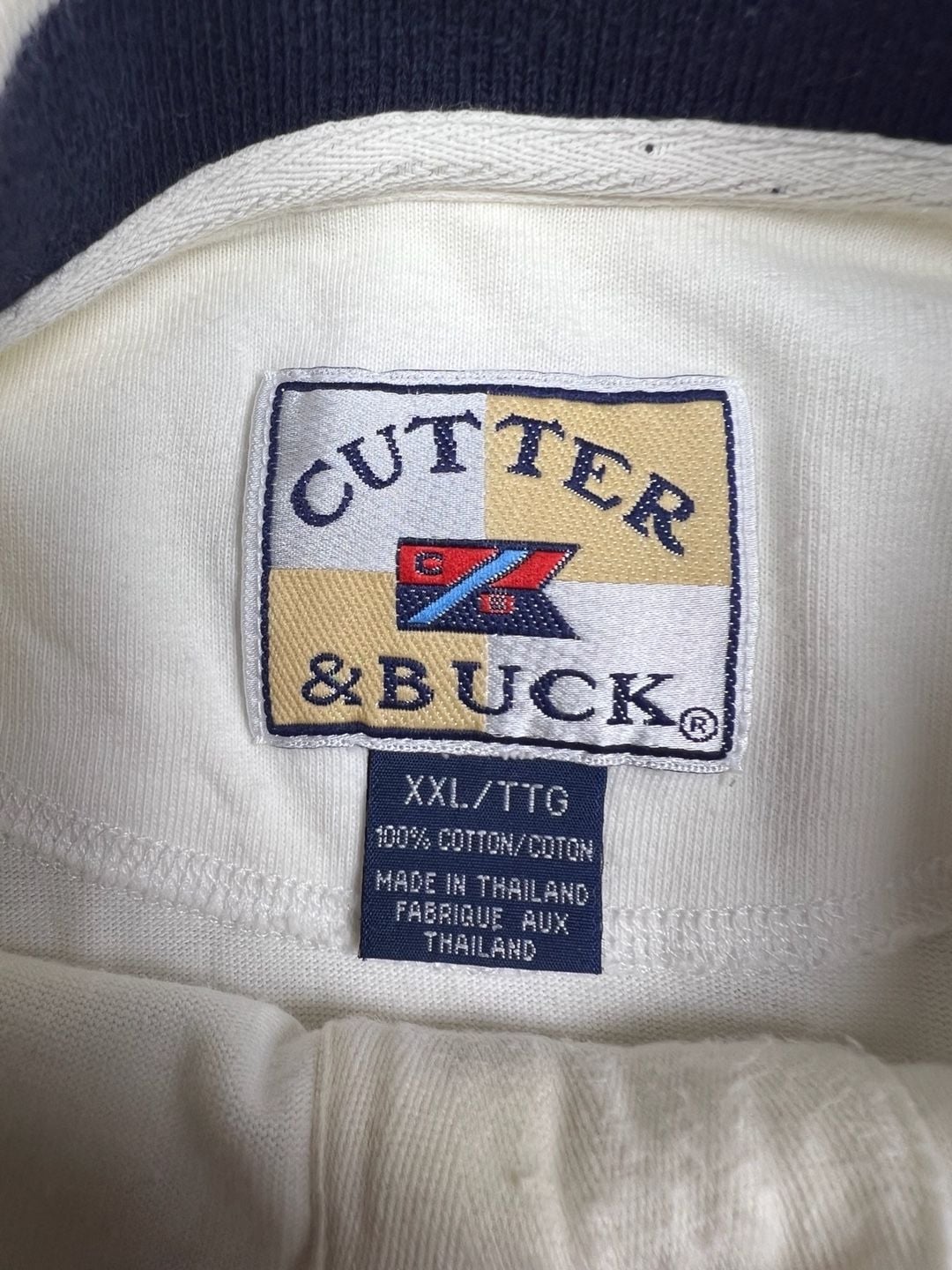 Cutter & Buck Vintage Polo Shirt White Cotton 9
