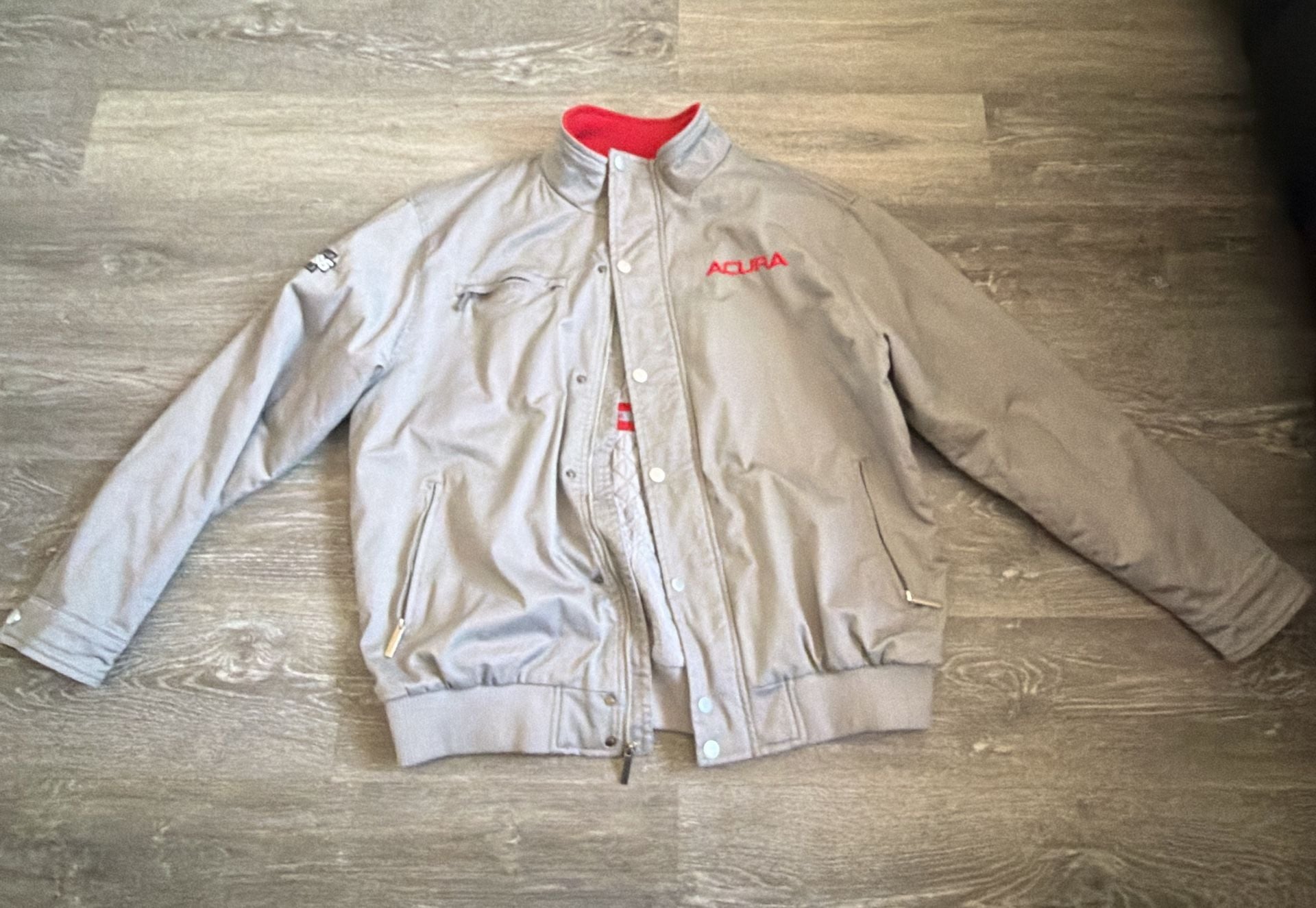 Acura Twill Jacket Size XXL Grey Vintage Bomber 2