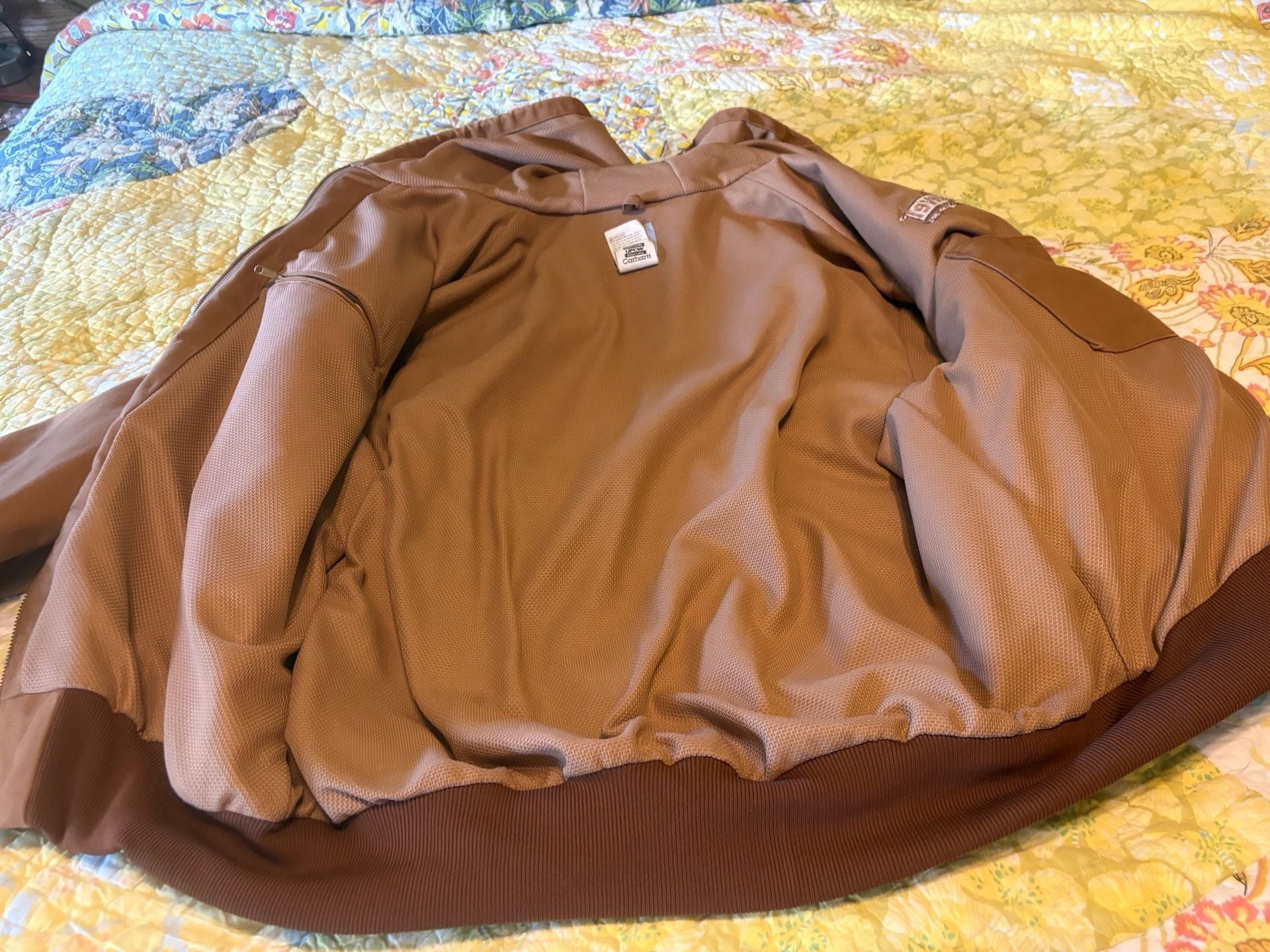 NWOT Carhartt Full Zip Hooded Jacket Brown Mesh Lined ILevel Weyerhaeuser, XL 7