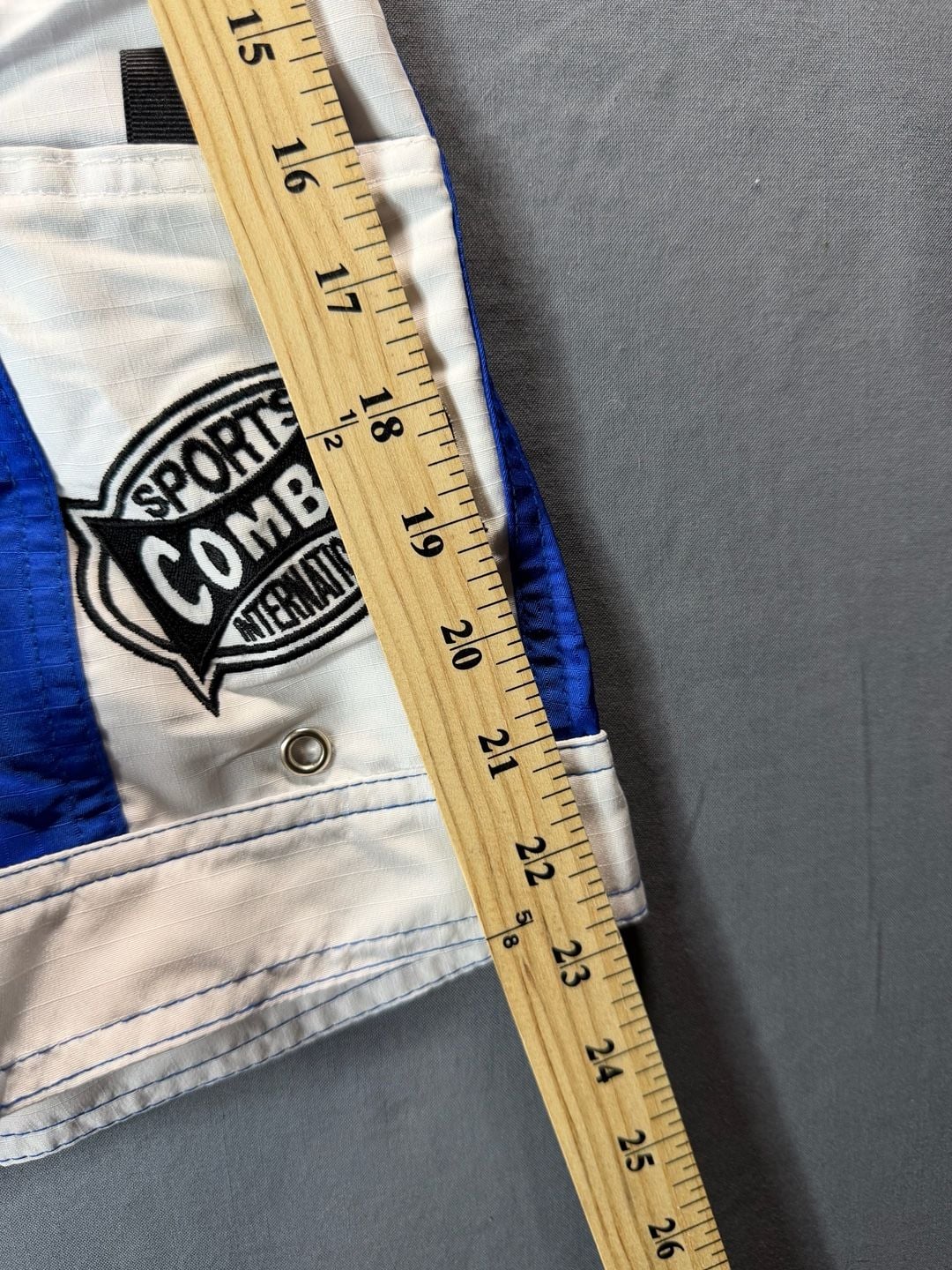 Sports Combat International Board Shorts Blue White MMA fighting trunks Men’s 36 7