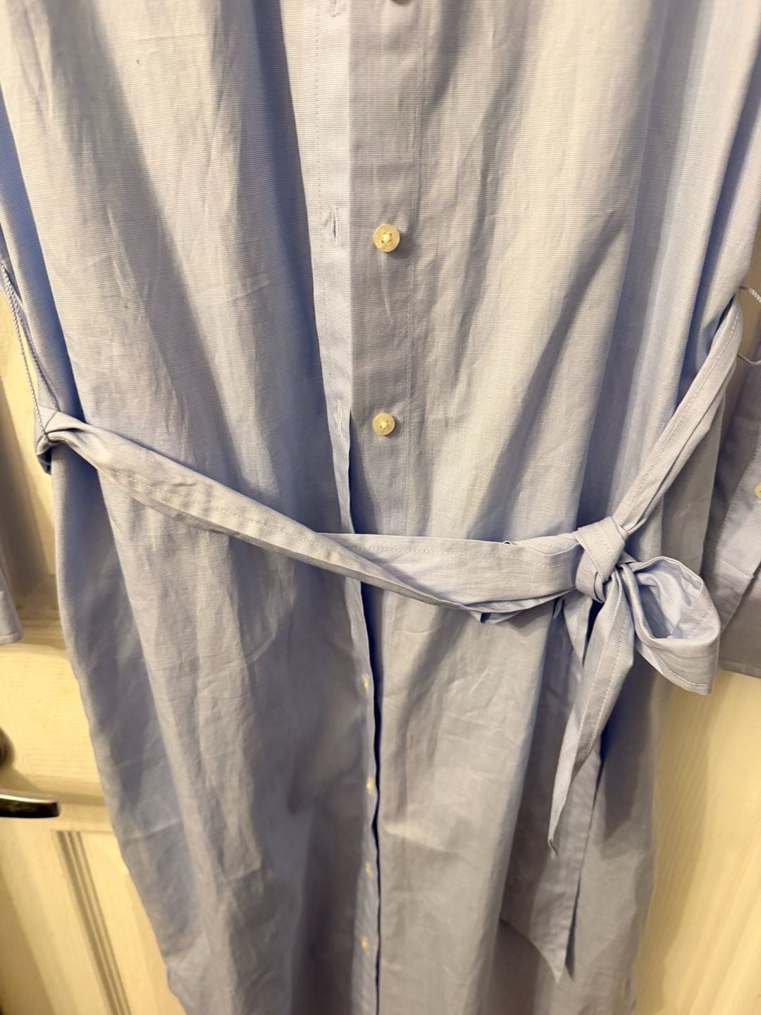 Lauren Ralph Lauren Belted Long Sleeve Shirtdress Light Blue 5