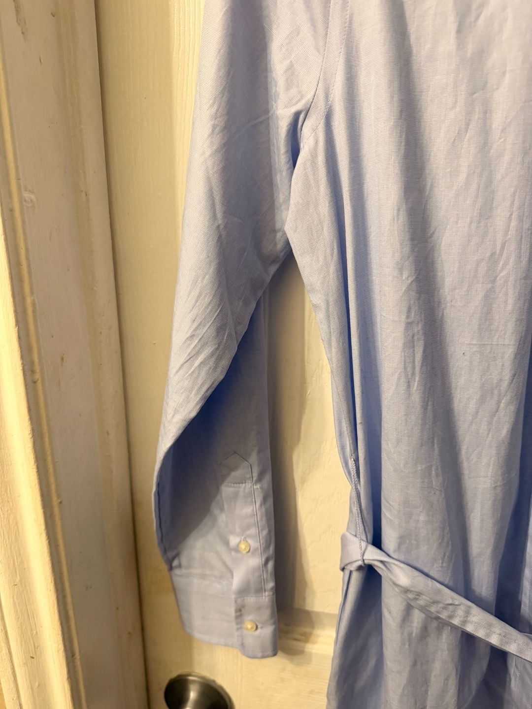 Lauren Ralph Lauren Belted Long Sleeve Shirtdress Light Blue 6
