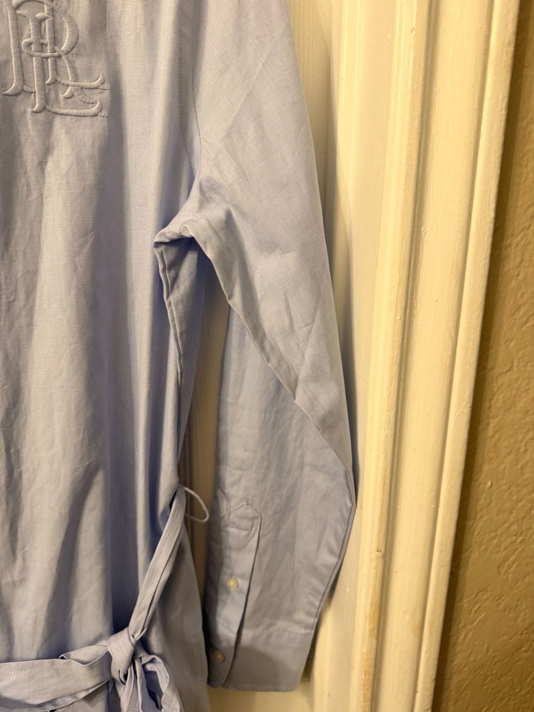 Lauren Ralph Lauren Belted Long Sleeve Shirtdress Light Blue 7