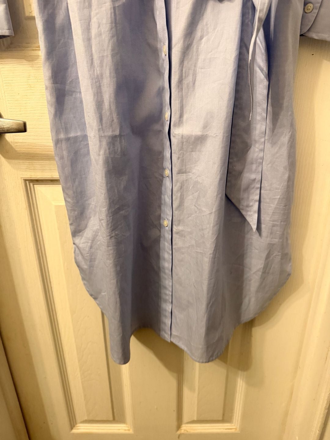 Lauren Ralph Lauren Belted Long Sleeve Shirtdress Light Blue 8