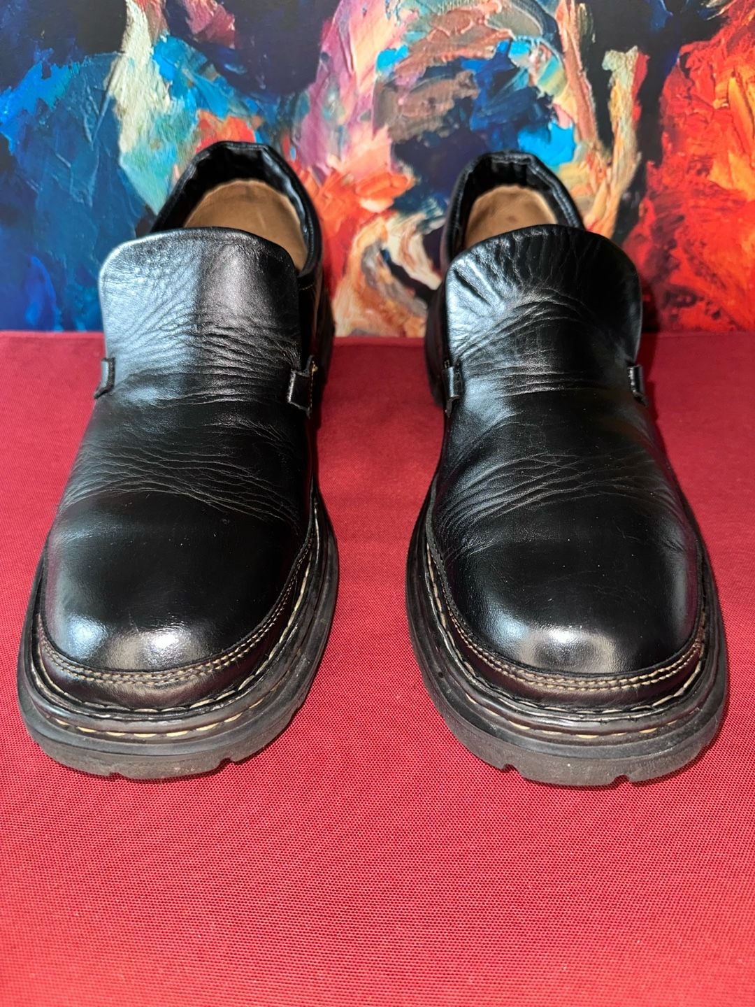 No.28 Born Black Leather Slip On Shoes 2