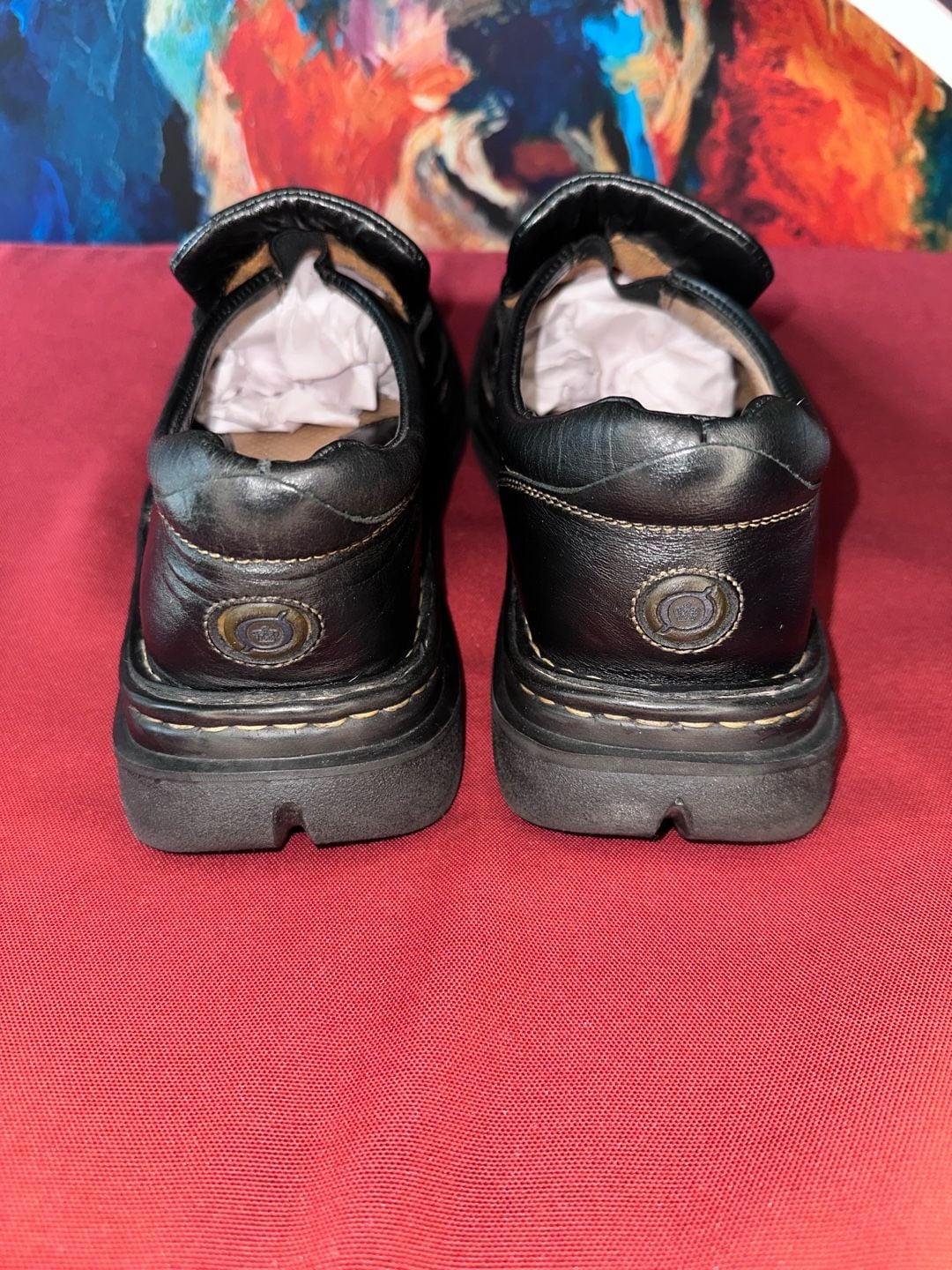No.28 Born Black Leather Slip On Shoes 5
