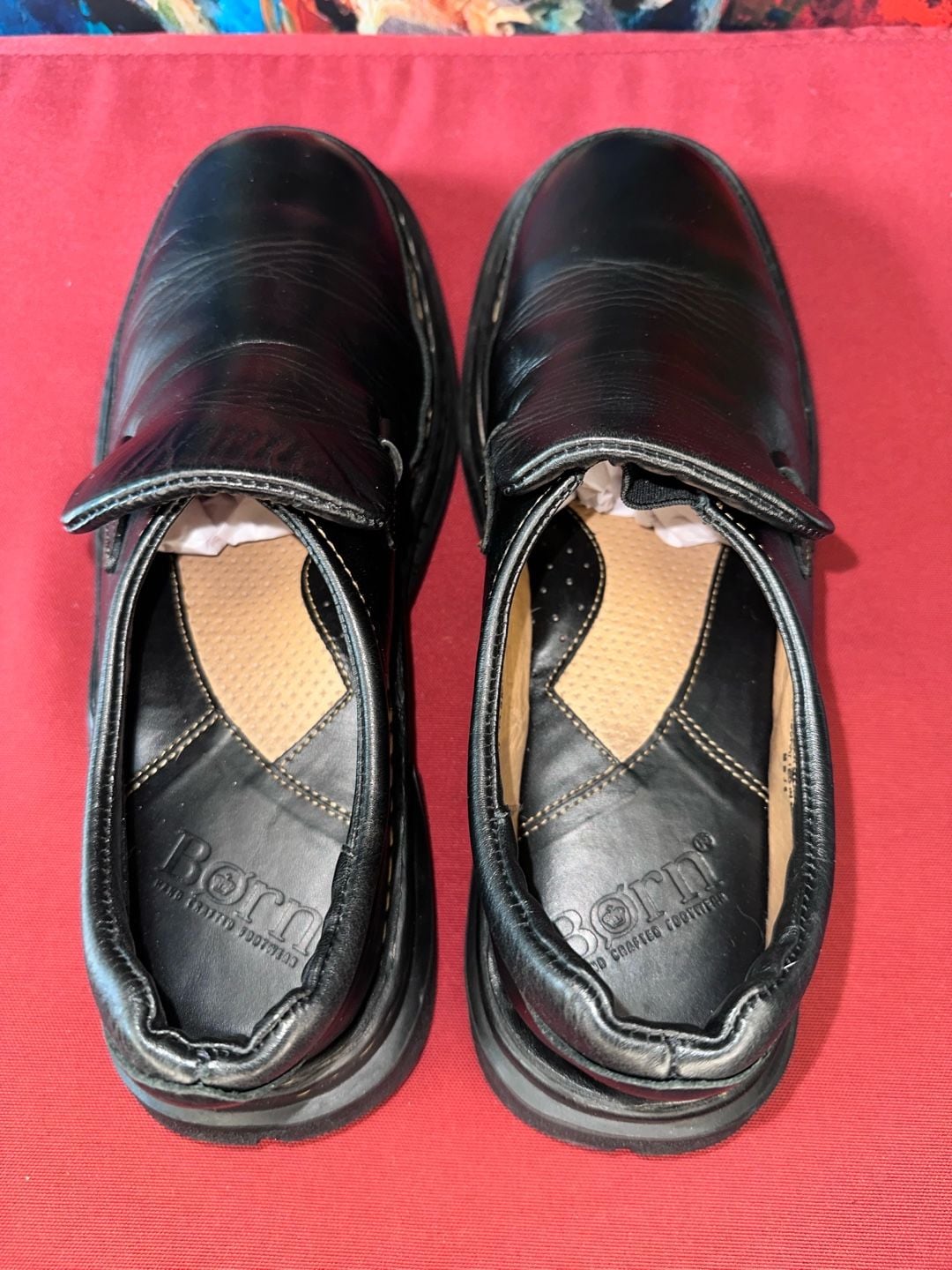 No.28 Born Black Leather Slip On Shoes 6