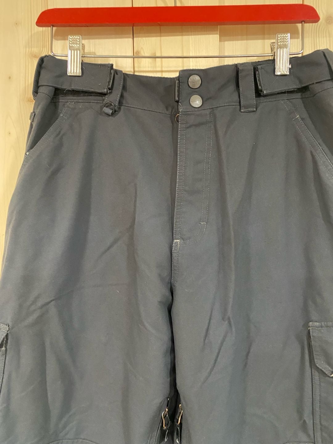 Quiksilver Snowboard Pants Black Cargo Ski Snow size medium 6
