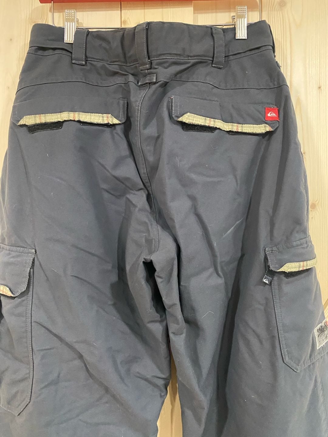 Quiksilver Snowboard Pants Black Cargo Ski Snow size medium 7