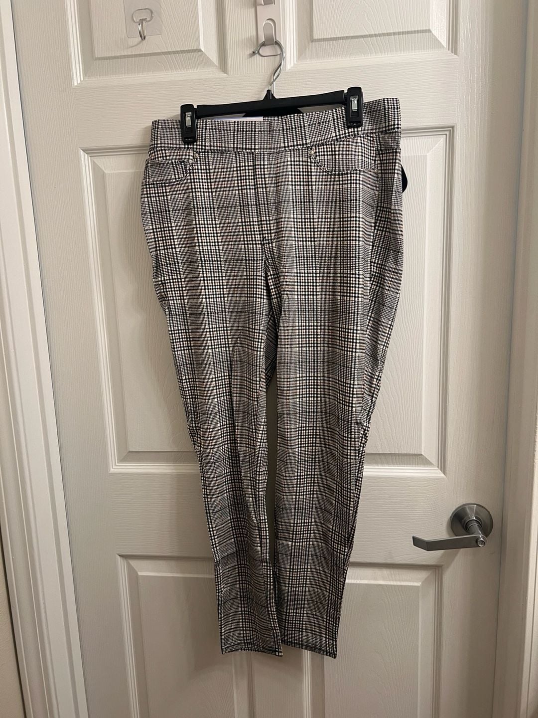 SEVEN7 PLAID Skinny HOUNDSTOOTH PULL ON LEGGINGS Large 2