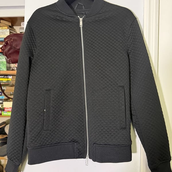 Armani Exchange Quilted Bomber Jacket Size S Black