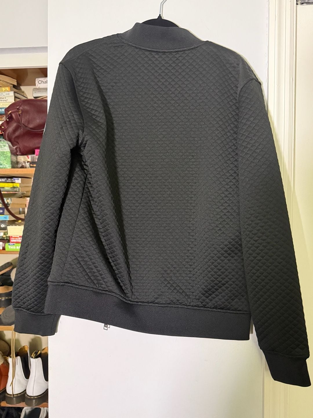 Armani Exchange Quilted Bomber Jacket Size S Black 3