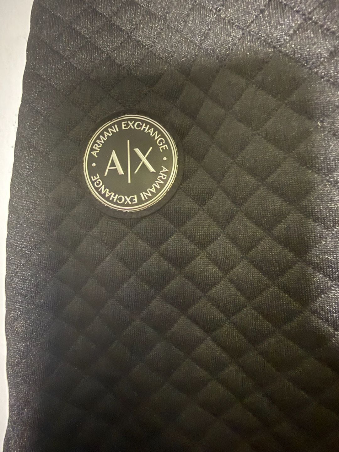 Armani Exchange Quilted Bomber Jacket Size S Black 4
