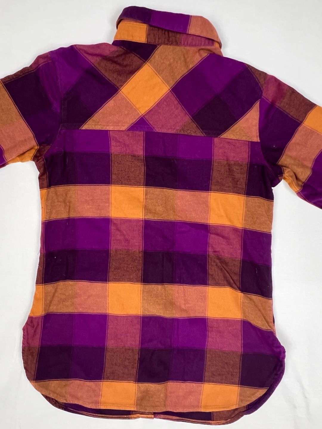 Columbia Plaid Flannel Shirt Purple Orange 3