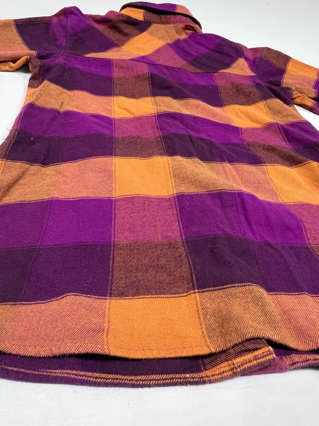 Columbia Plaid Flannel Shirt Purple Orange 4
