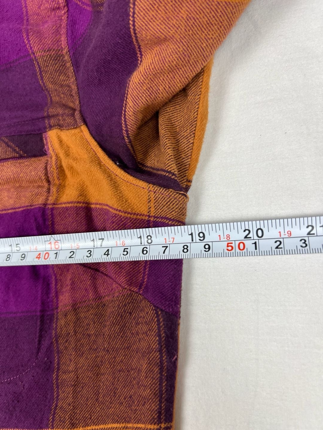 Columbia Plaid Flannel Shirt Purple Orange 5