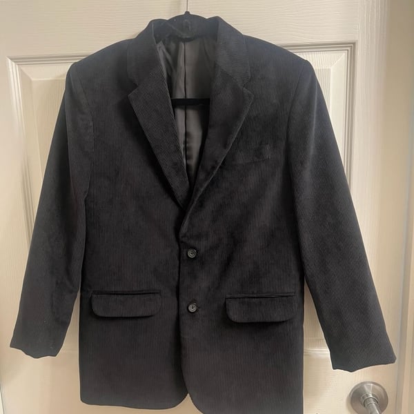 Dillards VTG Black Corduroy Two Button Sport Coat Blazer Jacket Women’s 16