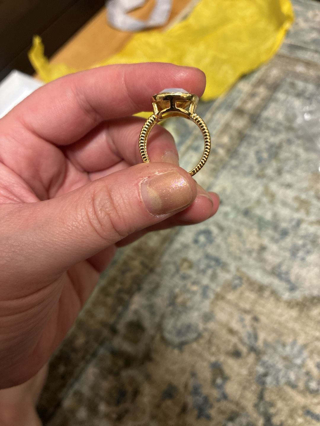 City Luxe Gold Tone Opal Crystal & Cubic Zirconia Ring 5