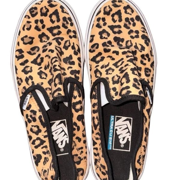 Vans Slip-On SF Size 7.5 Mini Leopard Print UltraCush Lite