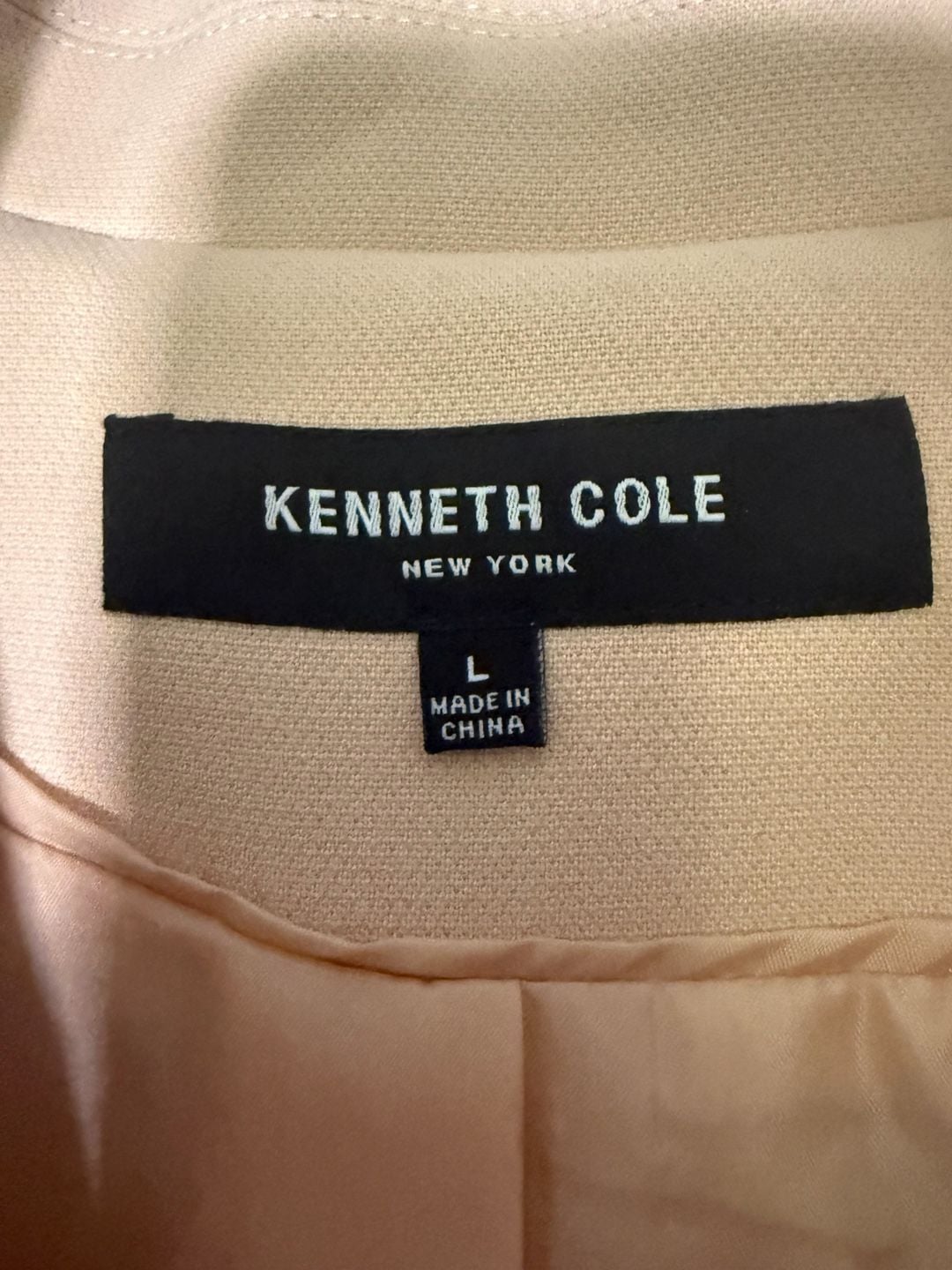 Kenneth Cole Coat Size L Pink Notched Lapel Single Breasted 4