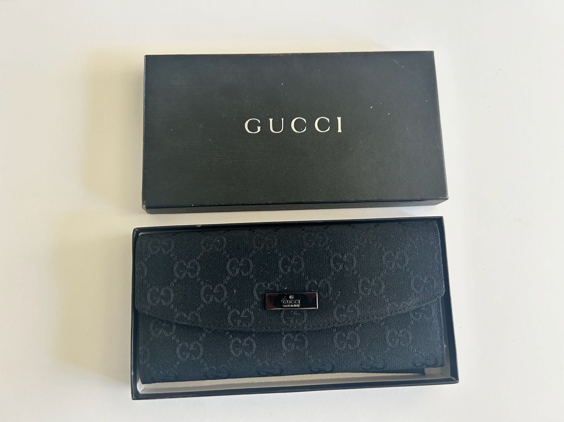 Gucci GG Monogram Canvas Continental Long Wallet Black 2