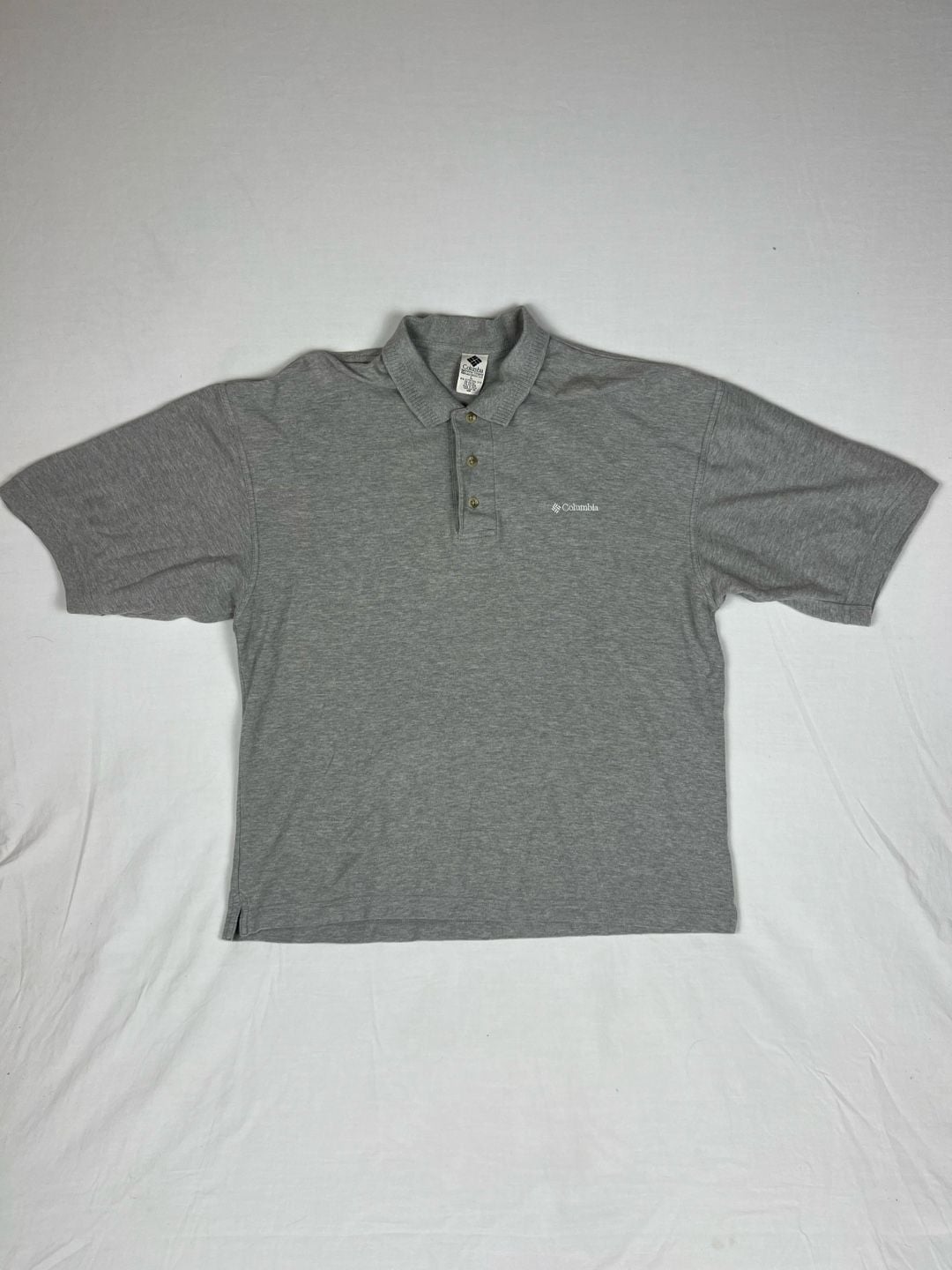 Columbia Polo Shirt Size L Grey Short Sleeve 2