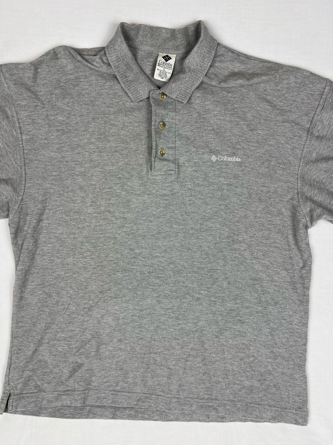 Columbia Polo Shirt Size L Grey Short Sleeve 3