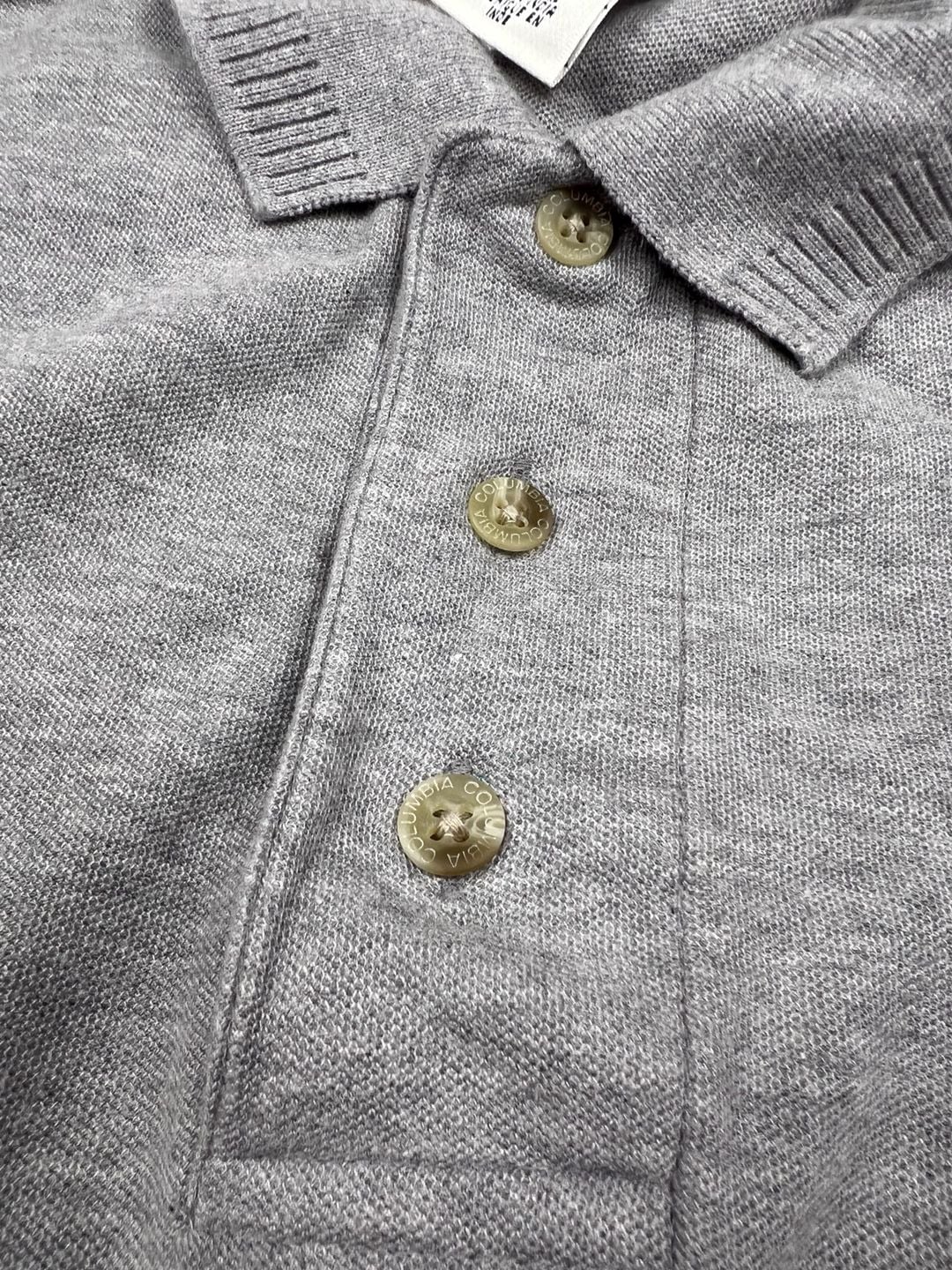 Columbia Polo Shirt Size L Grey Short Sleeve 7