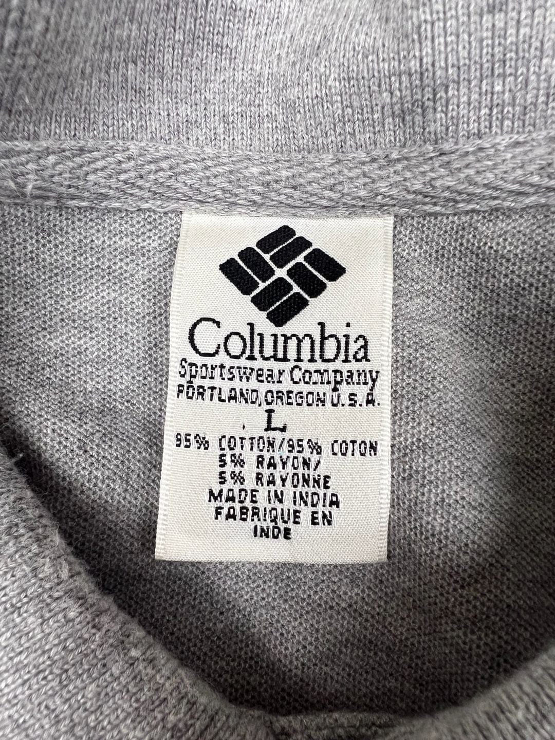 Columbia Polo Shirt Size L Grey Short Sleeve 8