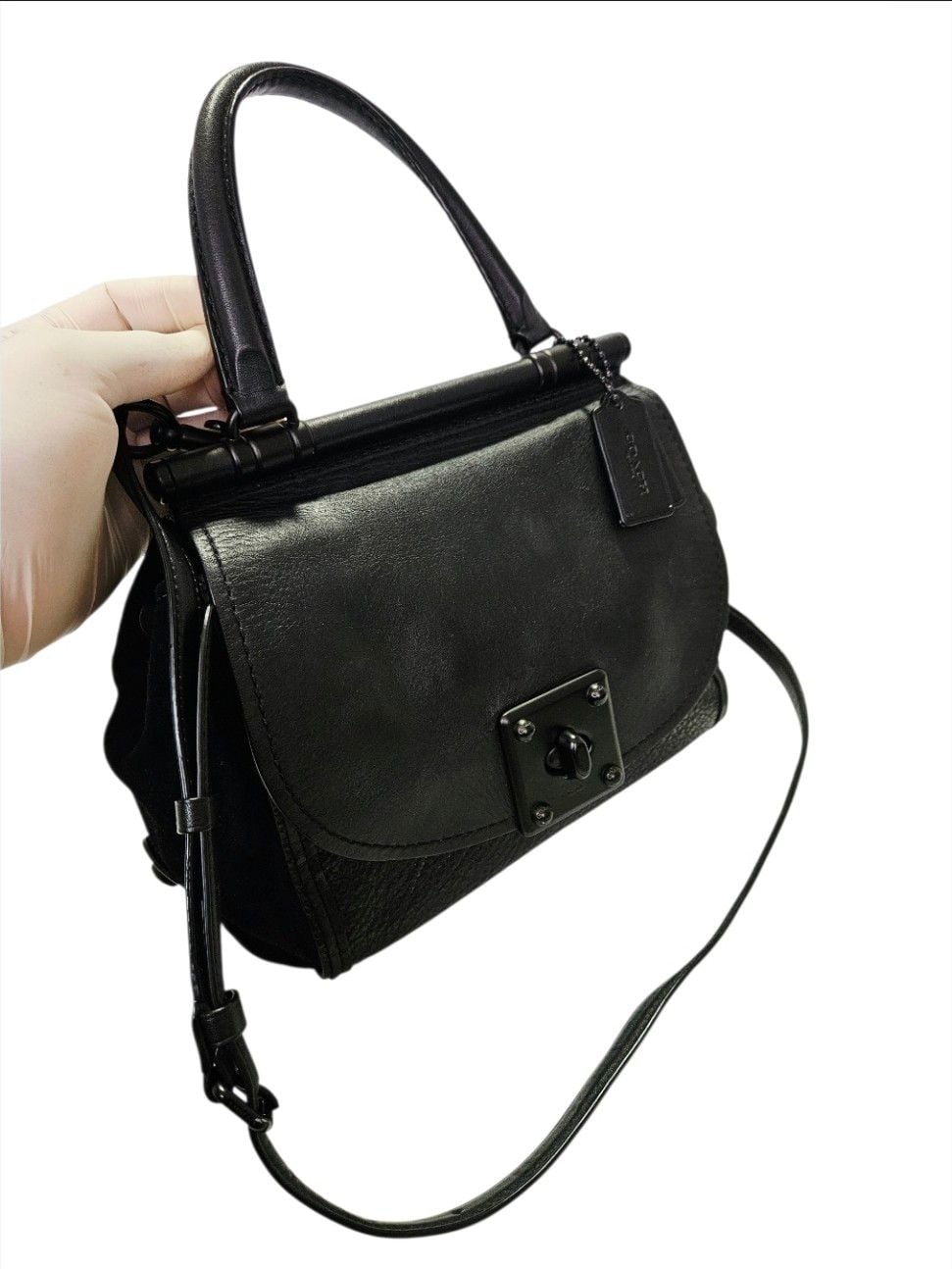 Coach Drifter Top-Handle Satchel Black Mixed Leather 38388 3