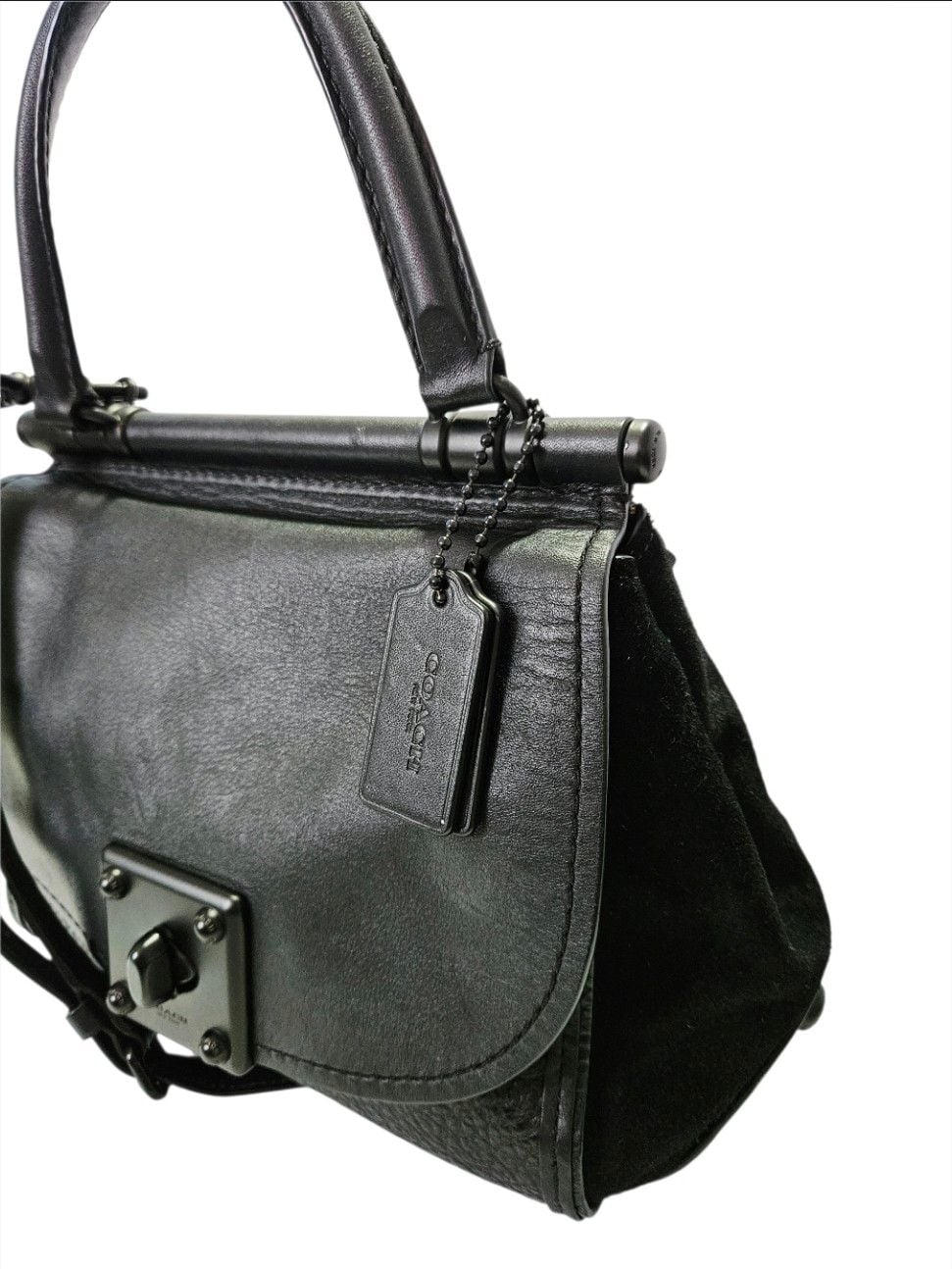 Coach Drifter Top-Handle Satchel Black Mixed Leather 38388 10