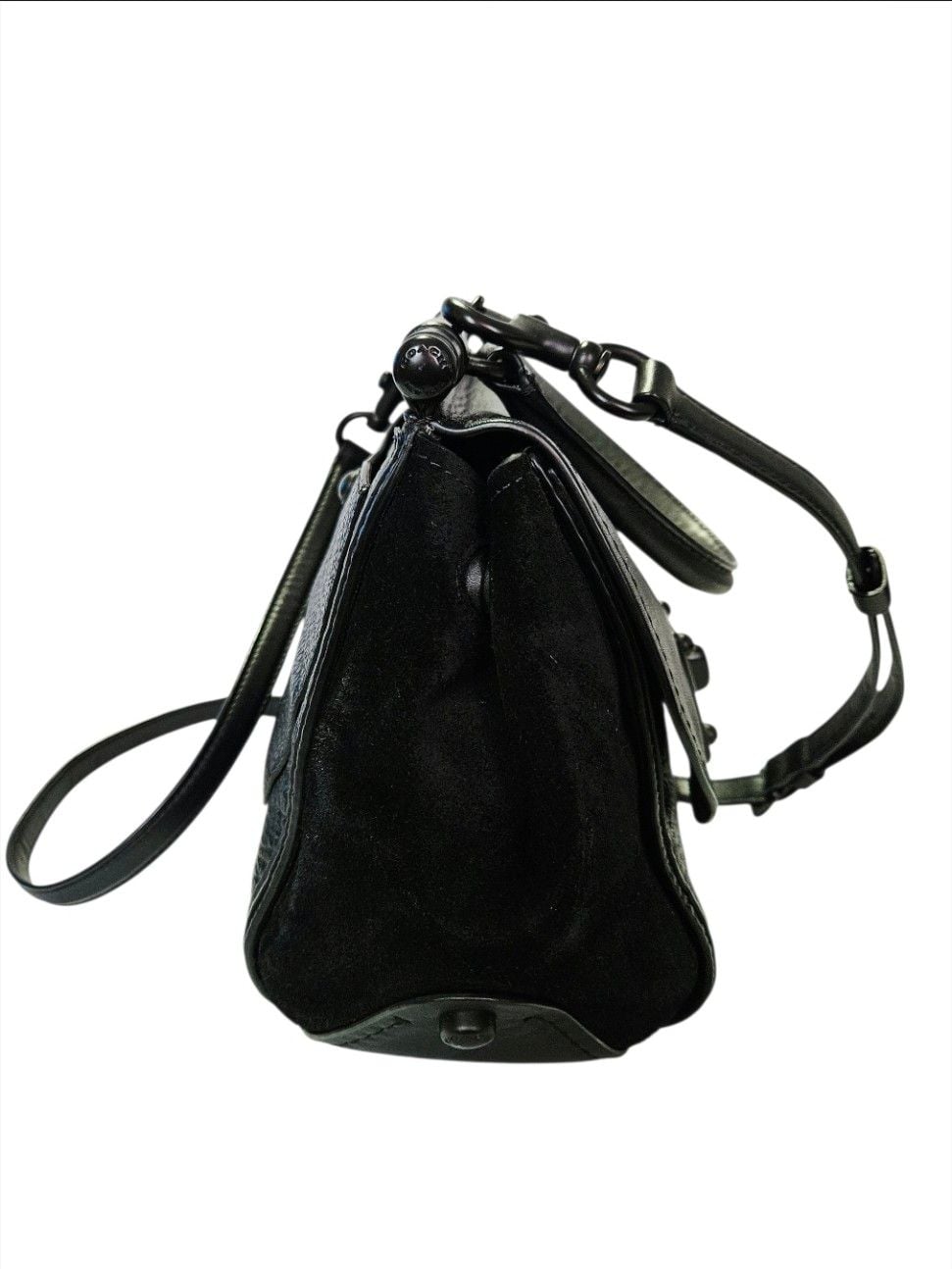 Coach Drifter Top-Handle Satchel Black Mixed Leather 38388 15