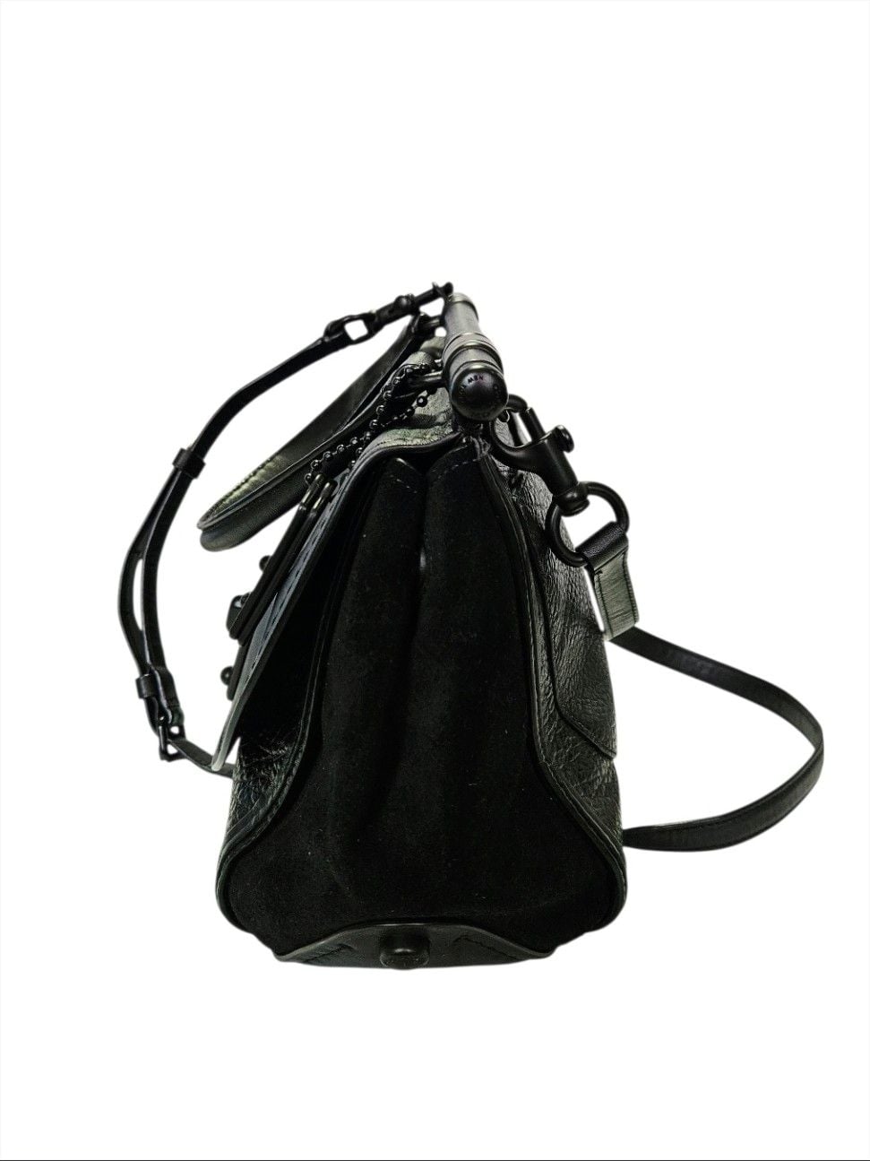 Coach Drifter Top-Handle Satchel Black Mixed Leather 38388 16