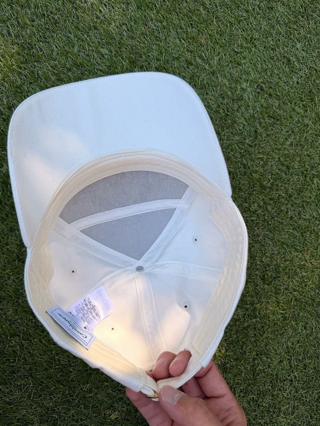 Casablanca Racing Cap O/S White Cotton Twill Embroidered Logo Hat 6