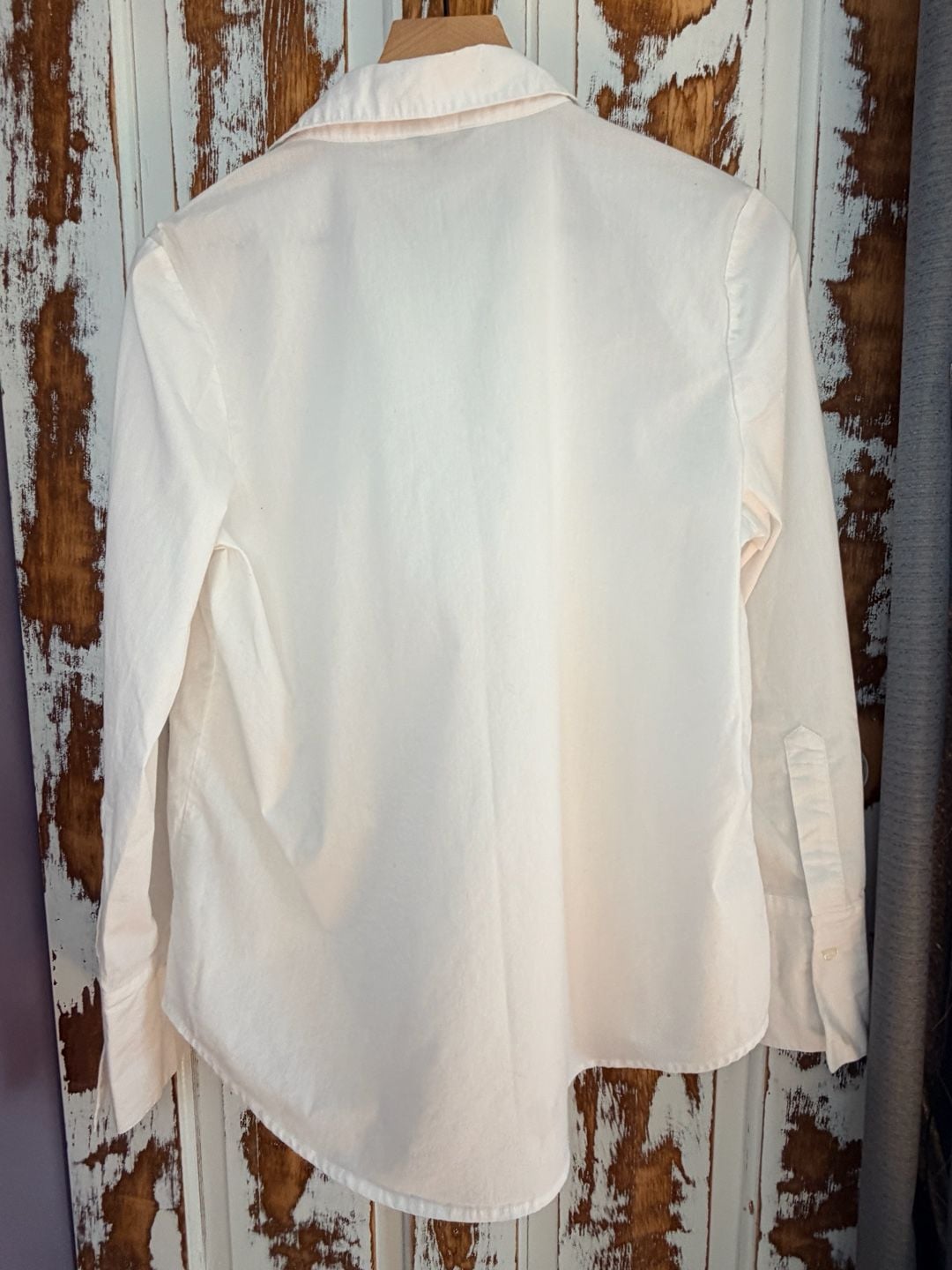 Bogari Womens Button Down Long Sleeve Shirt Size M White Collared Capsule 3