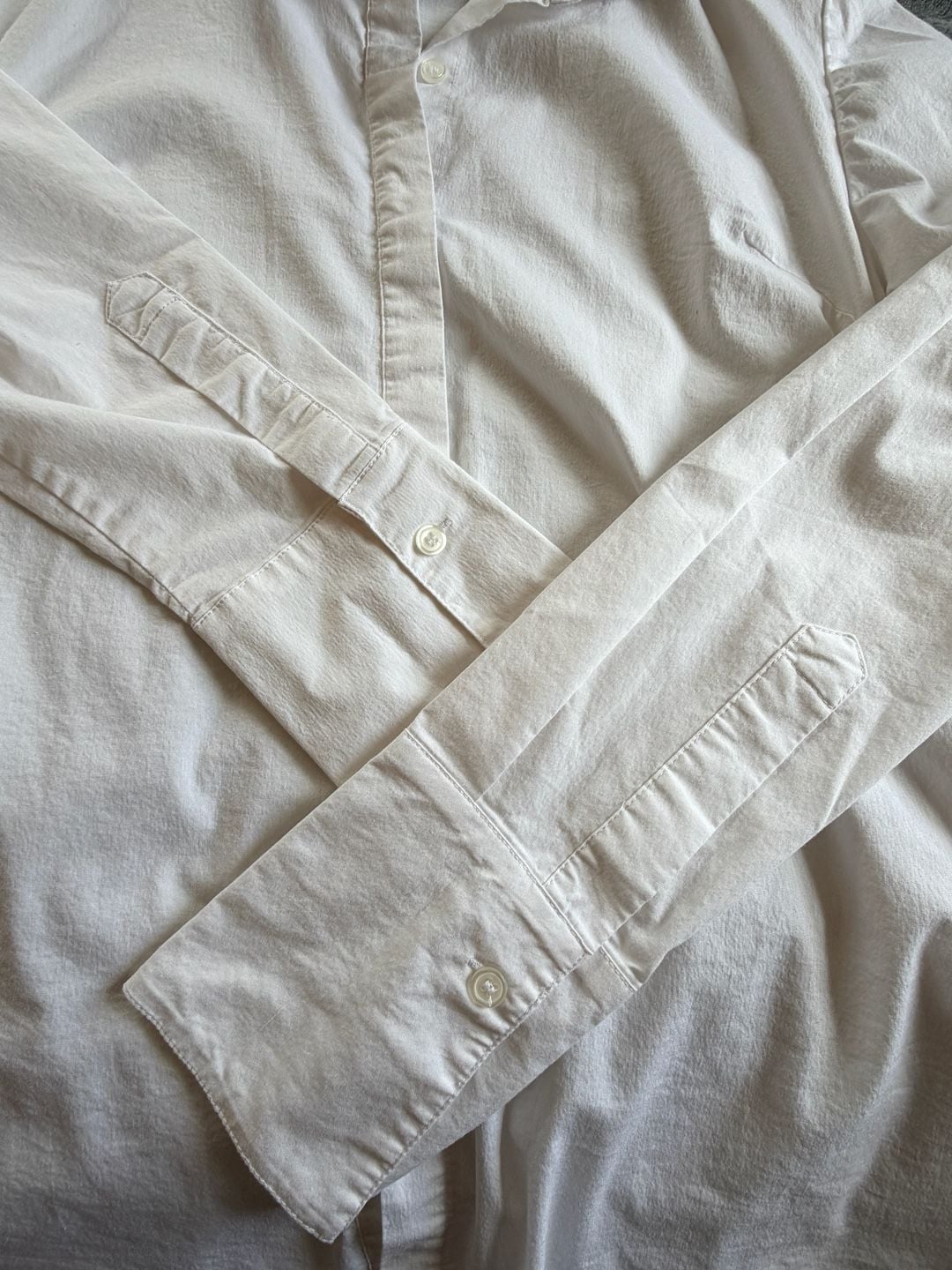 Bogari Womens Button Down Long Sleeve Shirt Size M White Collared Capsule 6