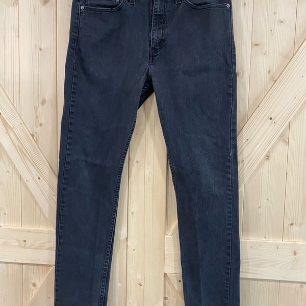 Levi's 510 Skinny Fit Jeans Size 34x32 Black Denim