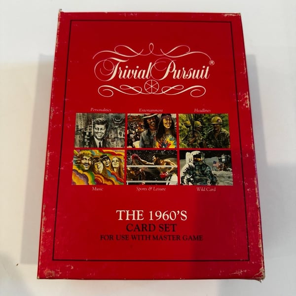 Parker Brothers Trivial Pursuit The 1960's Card Set