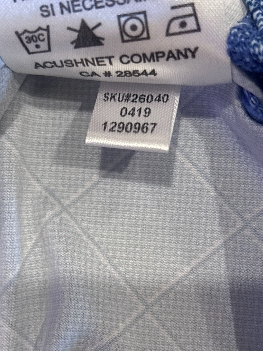 FootJoy Grid Golf Polo Size L Blue White Diamond Check Short Sleeve Shirt 8