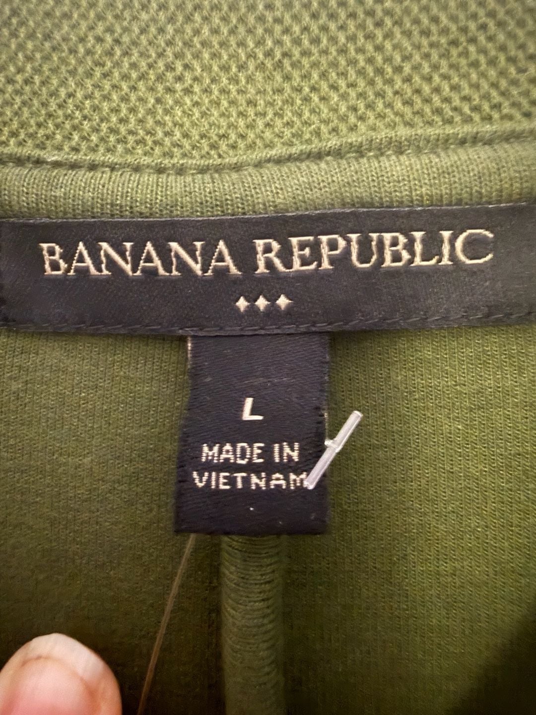 Banana Republic Knit Blazer Size L Olive Green Button Front 4