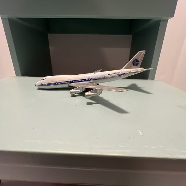 Vintage Pan Am Boeing 747 Diecast Model Airplane