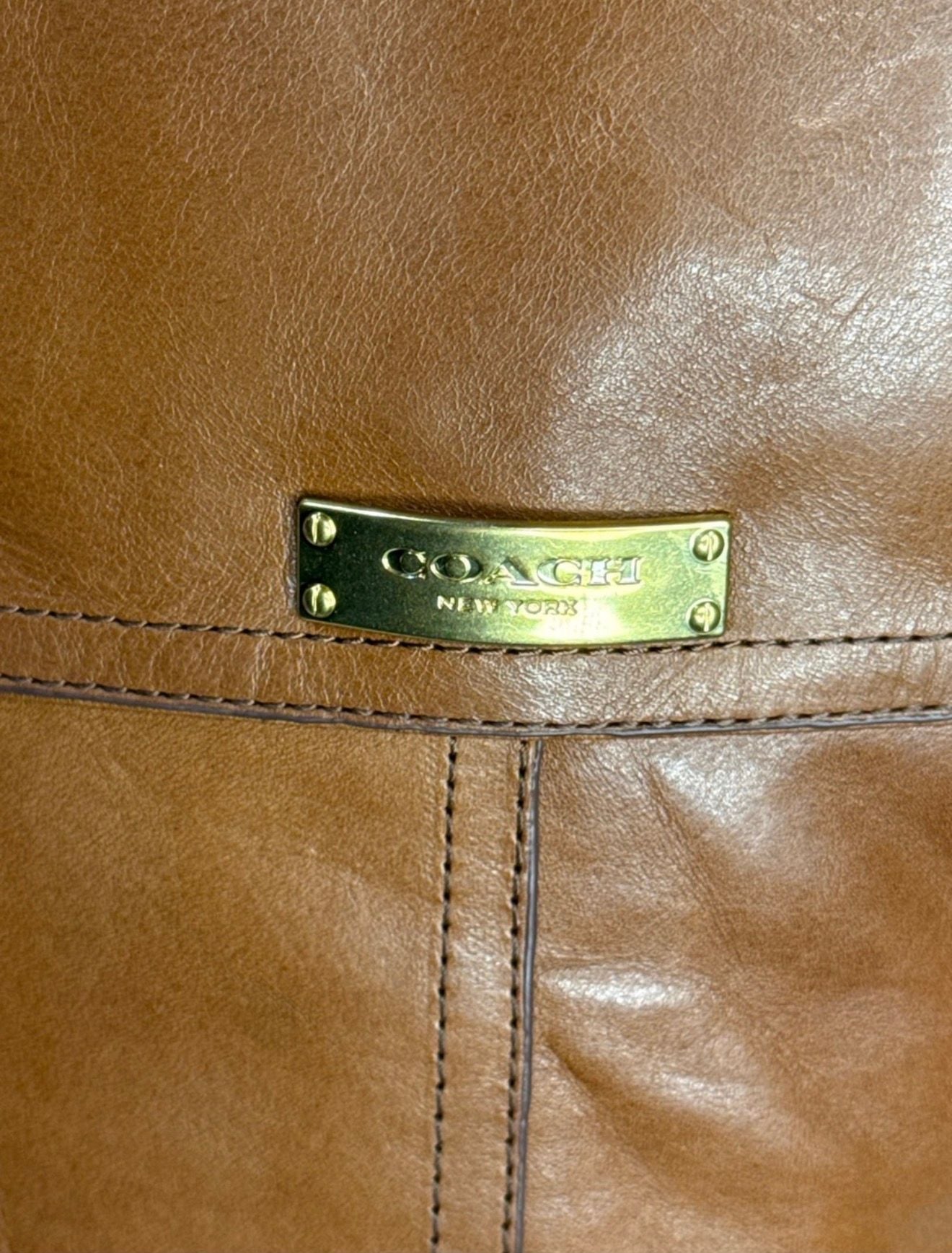 Coach Micha Calf Knee High Boots Size 6 M Chestnut Wide New 4