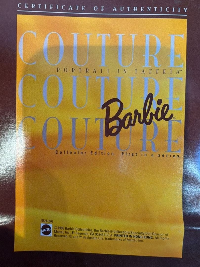 1996 Mattel Barbie Portrait In Taffeta Couture Edition Doll 3
