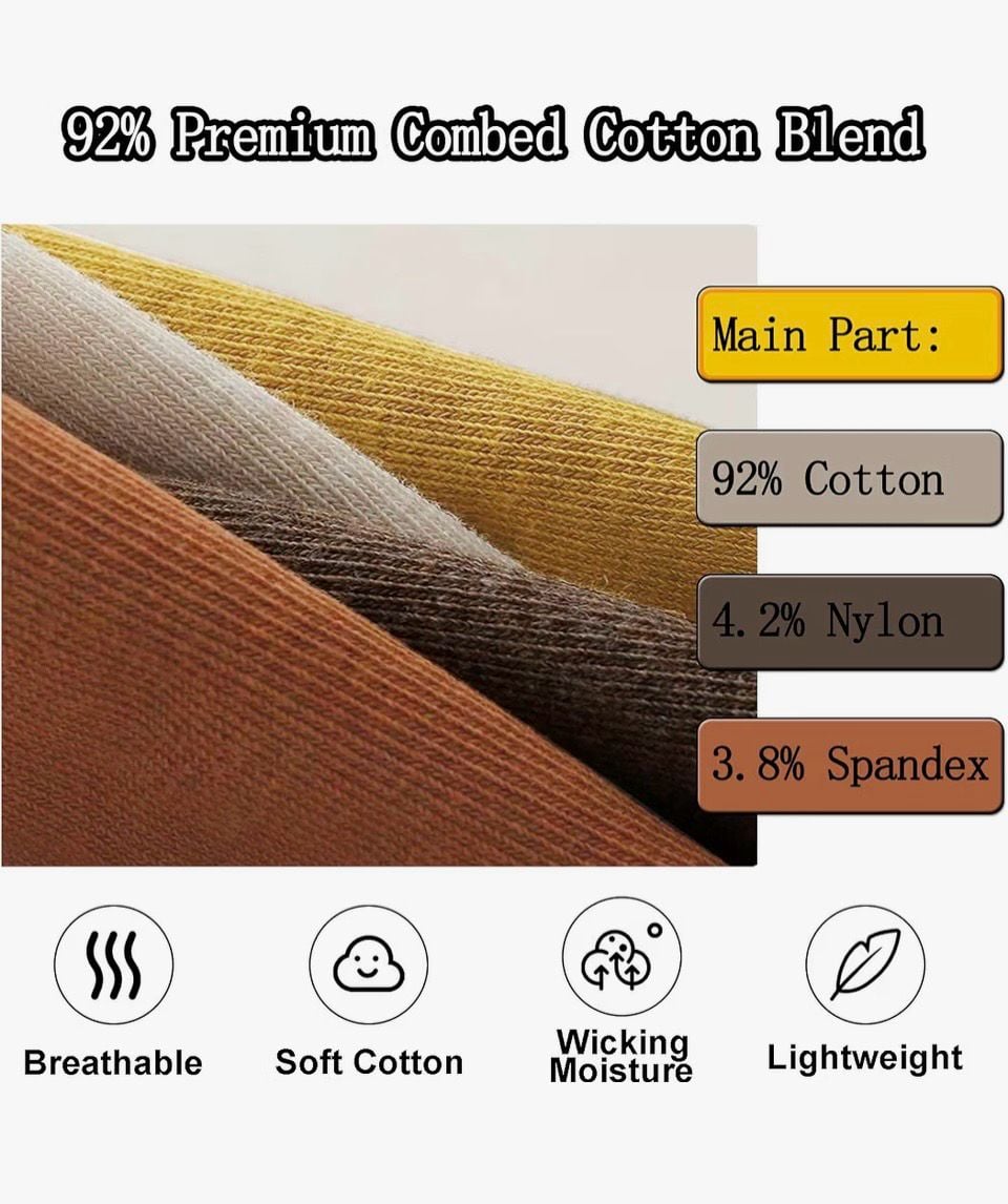 Ricotnsocs Women's Cotton Quarter Crew Socks- Size 5-10 - 7 Pairs Multi 4