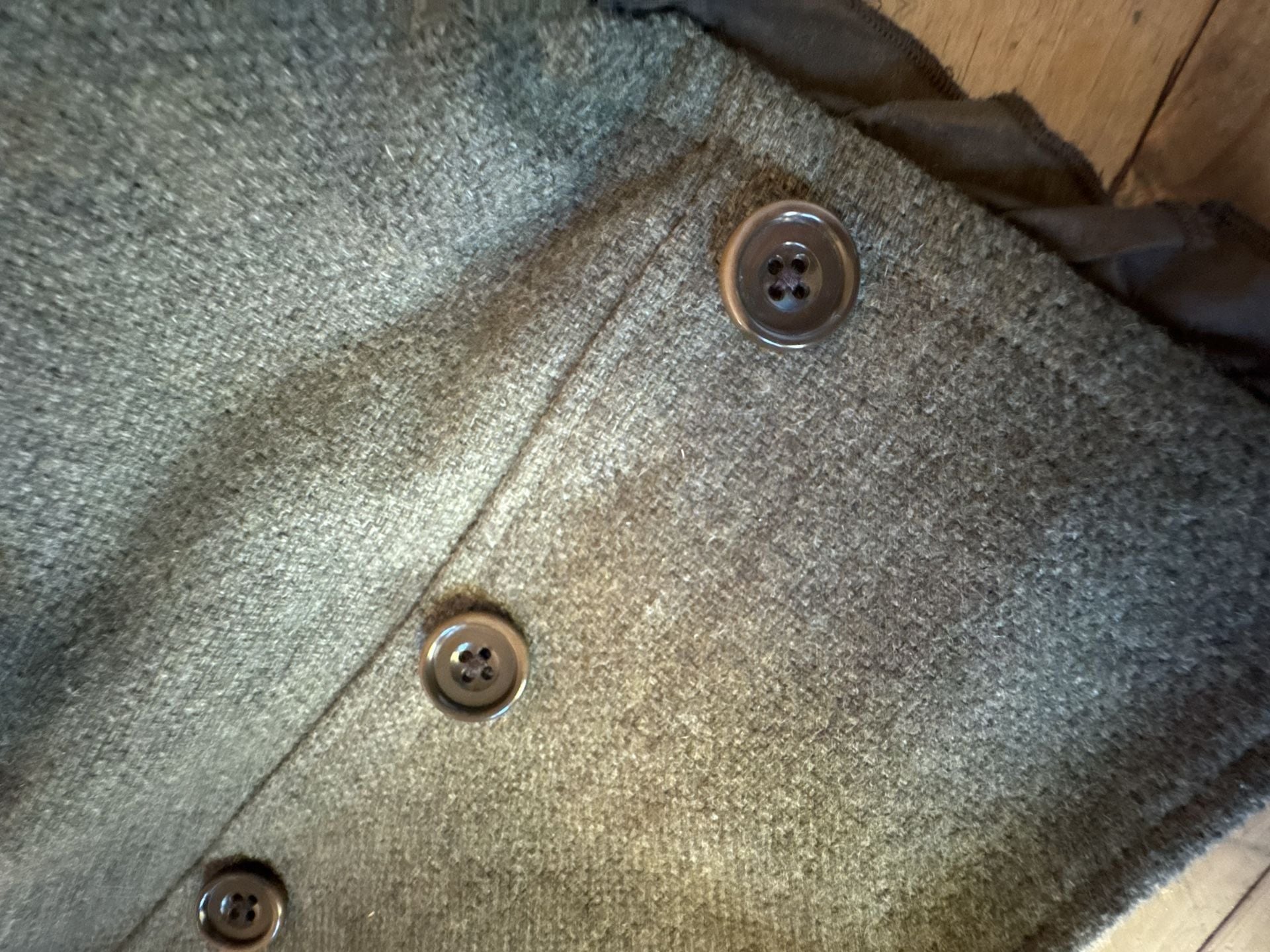 Gap Wool Pea Coat Size XL Green Button Front Jacket 11