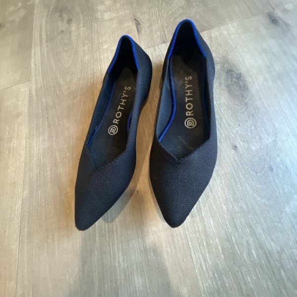 Rothy's The Point Black Size 7.5 Knit Flats